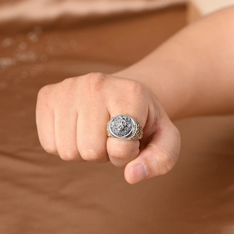 Gold Ivy Lion Ring