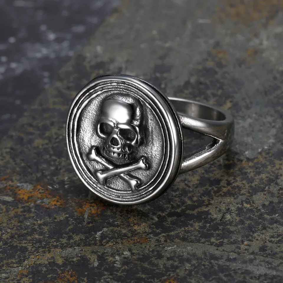 Pirate Crossed Bones Skull Ring