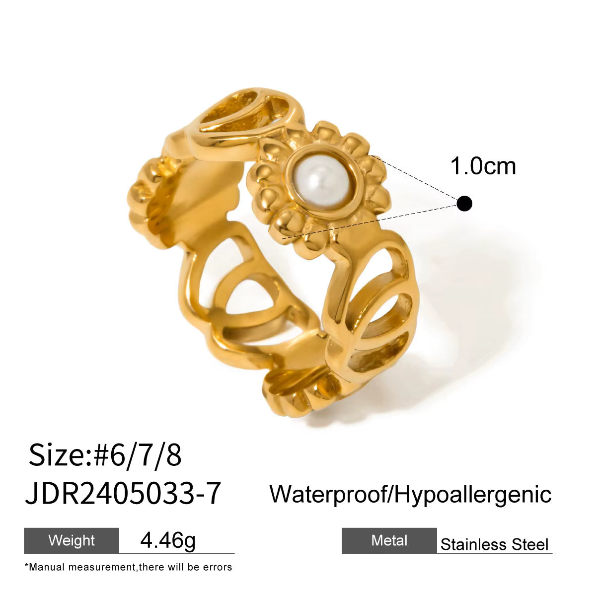 Gold Pearl Ring
