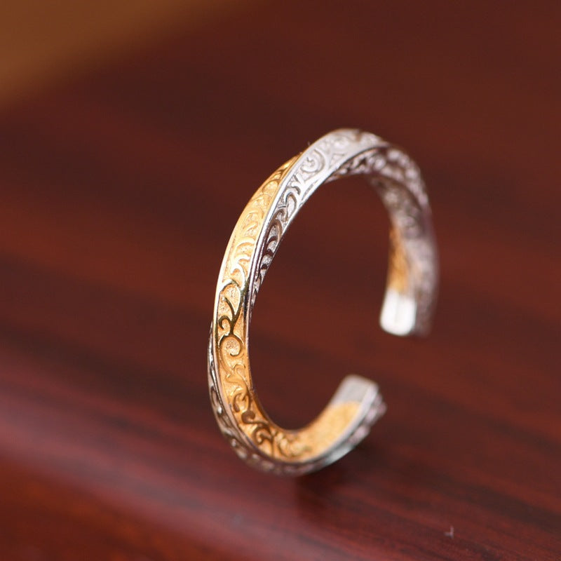 Round Stick Wavy Ring
