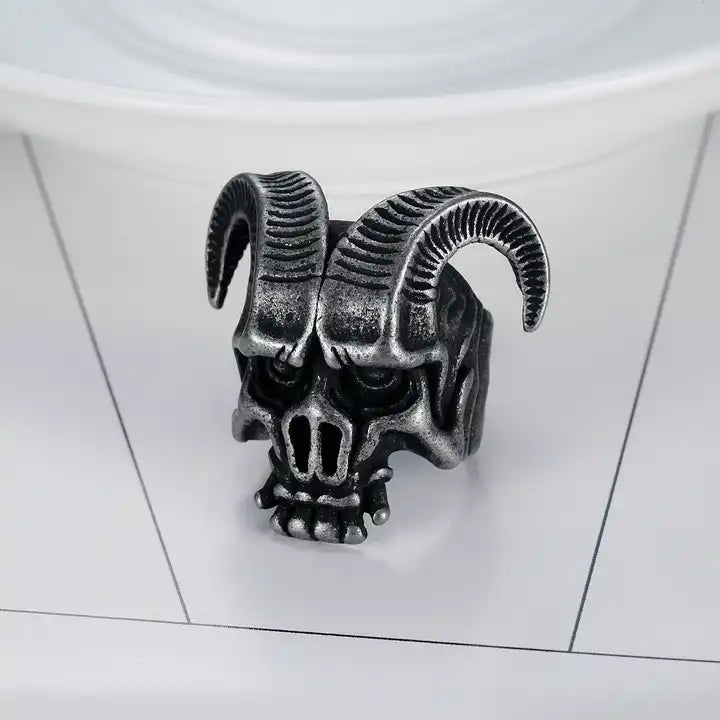 Silver Horned Ring
