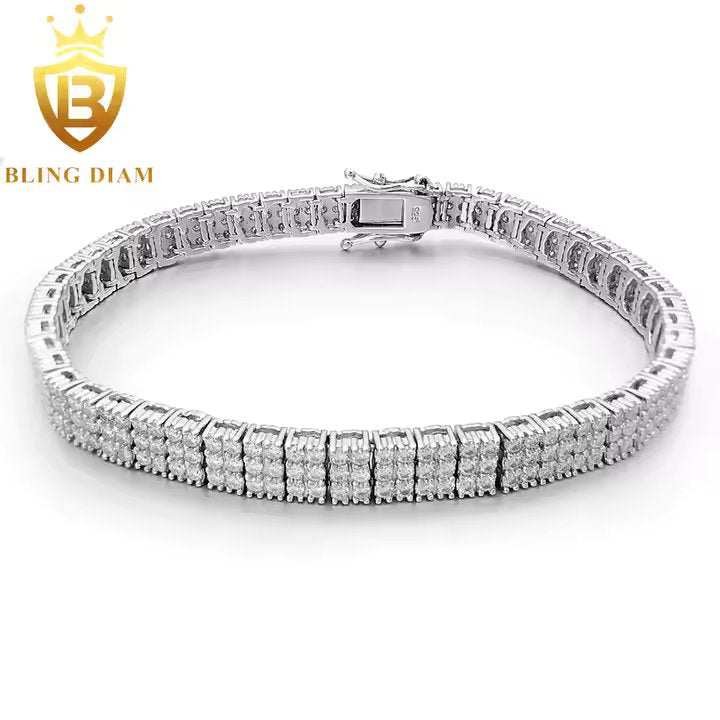 Triple Moissanite Bracelet