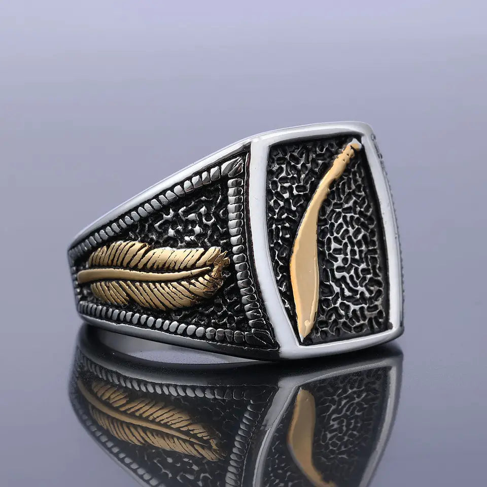 Knife feather Ring