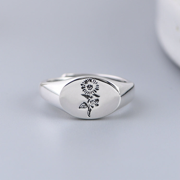 Sunflower Silver Ring