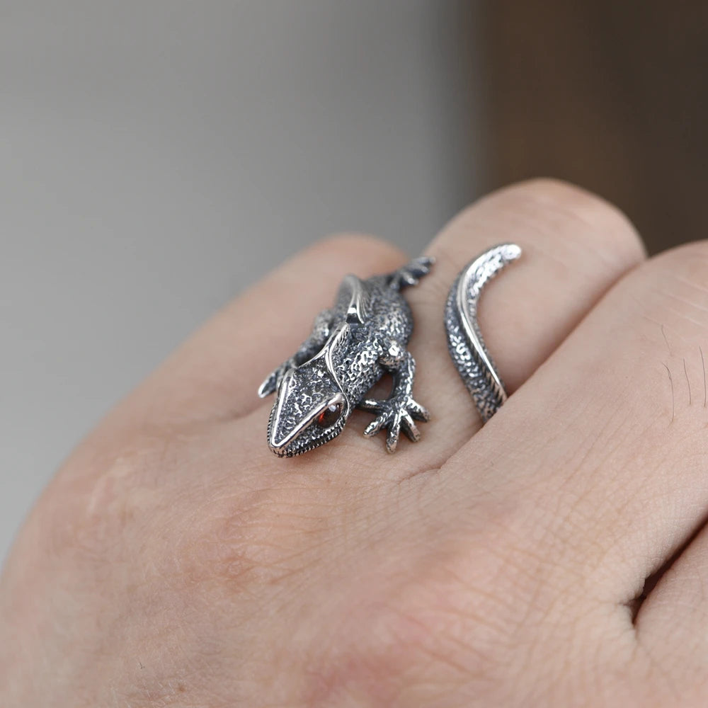Punk Lizard Ring