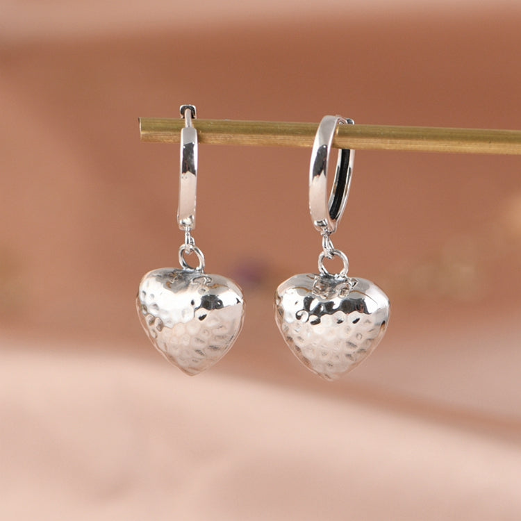 Heart Shaped Drop Earrings