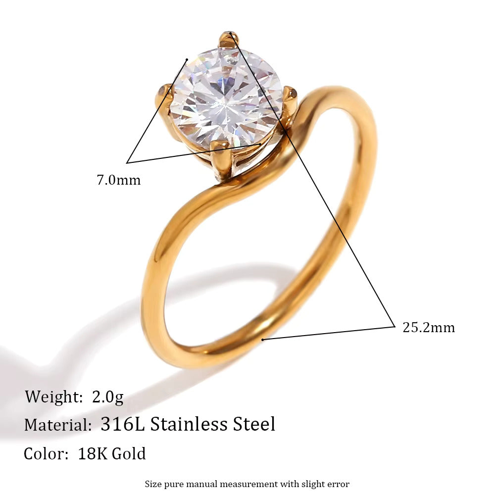Shining Zircon Ring