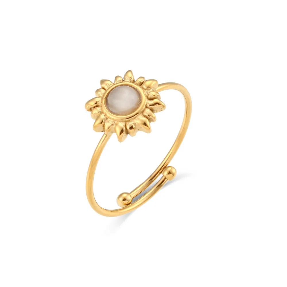 Radiant Sunburst Ring Set