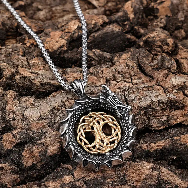 Yggdrasil Ouroboros Pendant