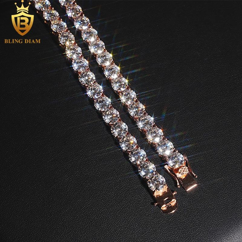 925 Sterling Silver Vvs1 Moissanite-Tennis-Chain