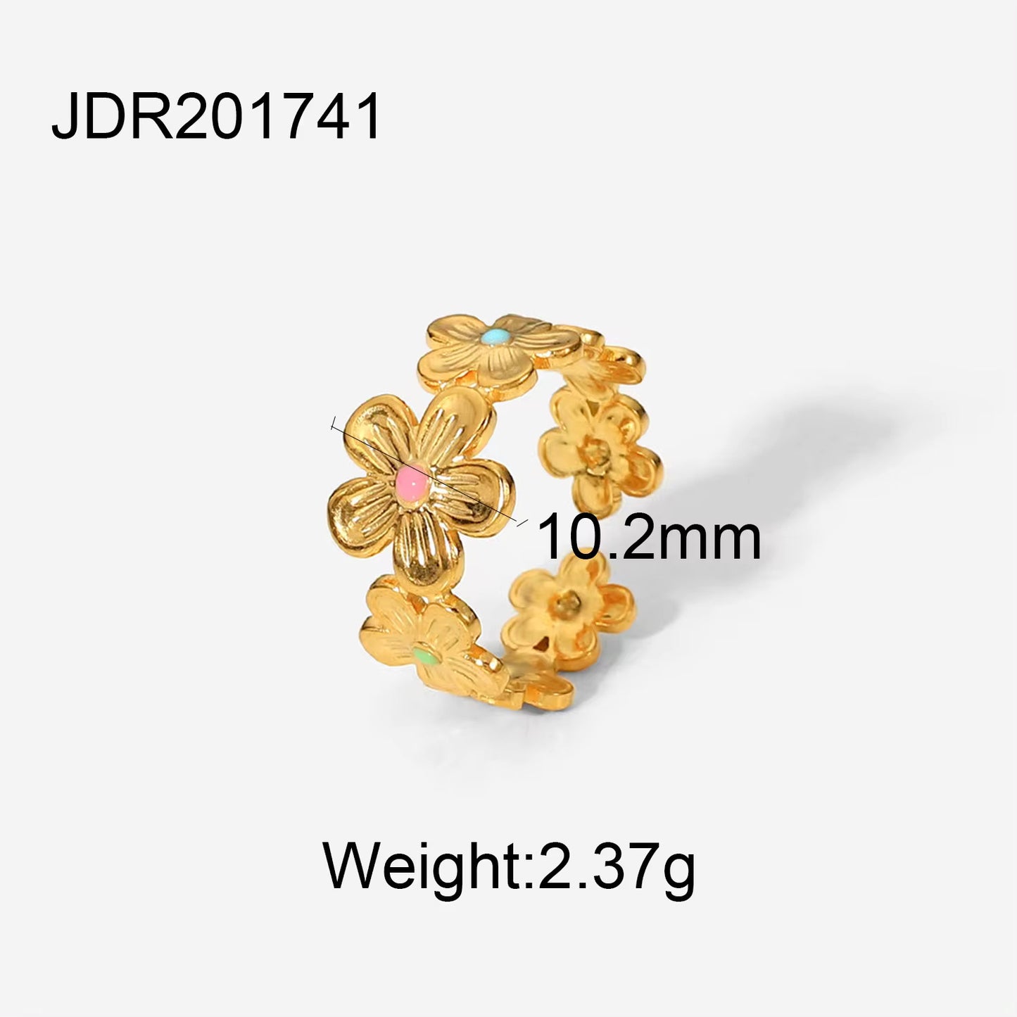 Gold Plated Geometric Colorful Enamel Knuckle Snake Finger Rings