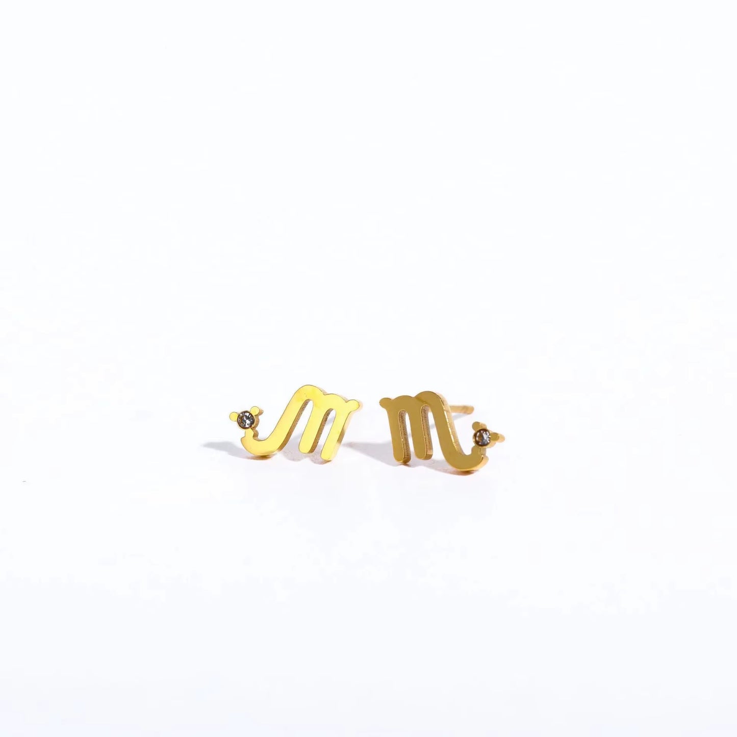 12 Constellations Geometric Stud Earrings