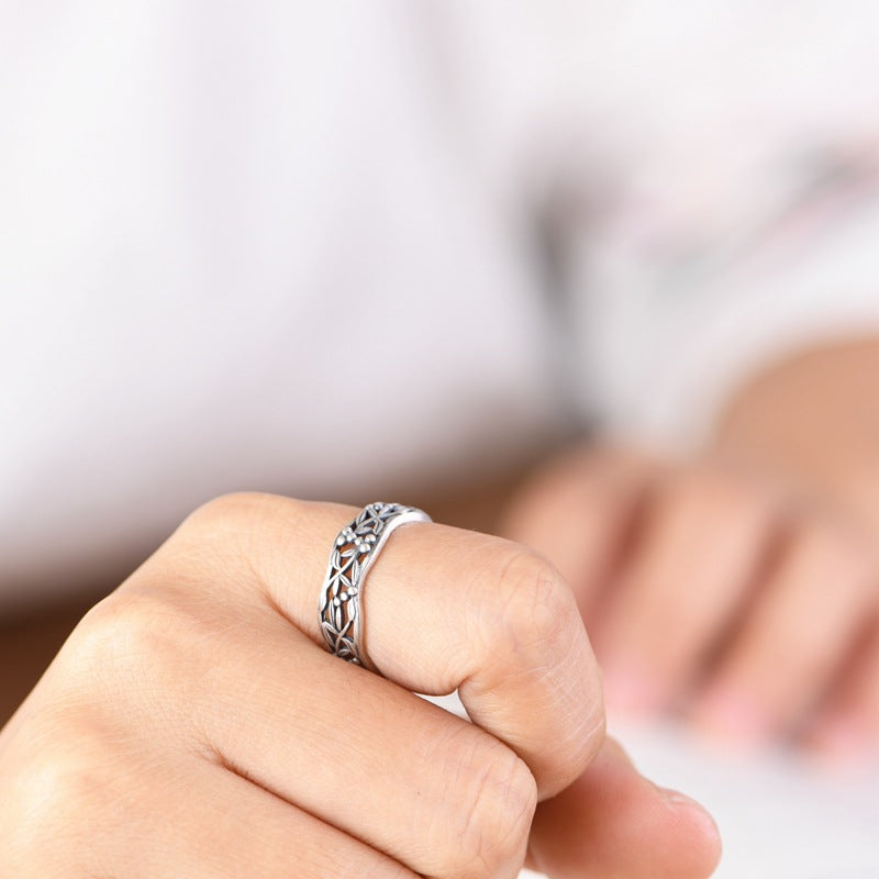 Flower and Plum Shape Ring