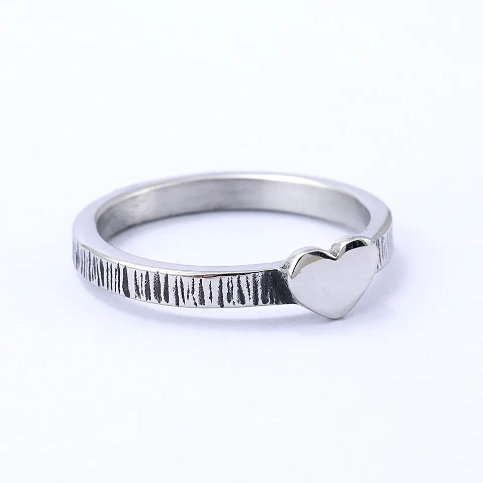 heart shape couple rings