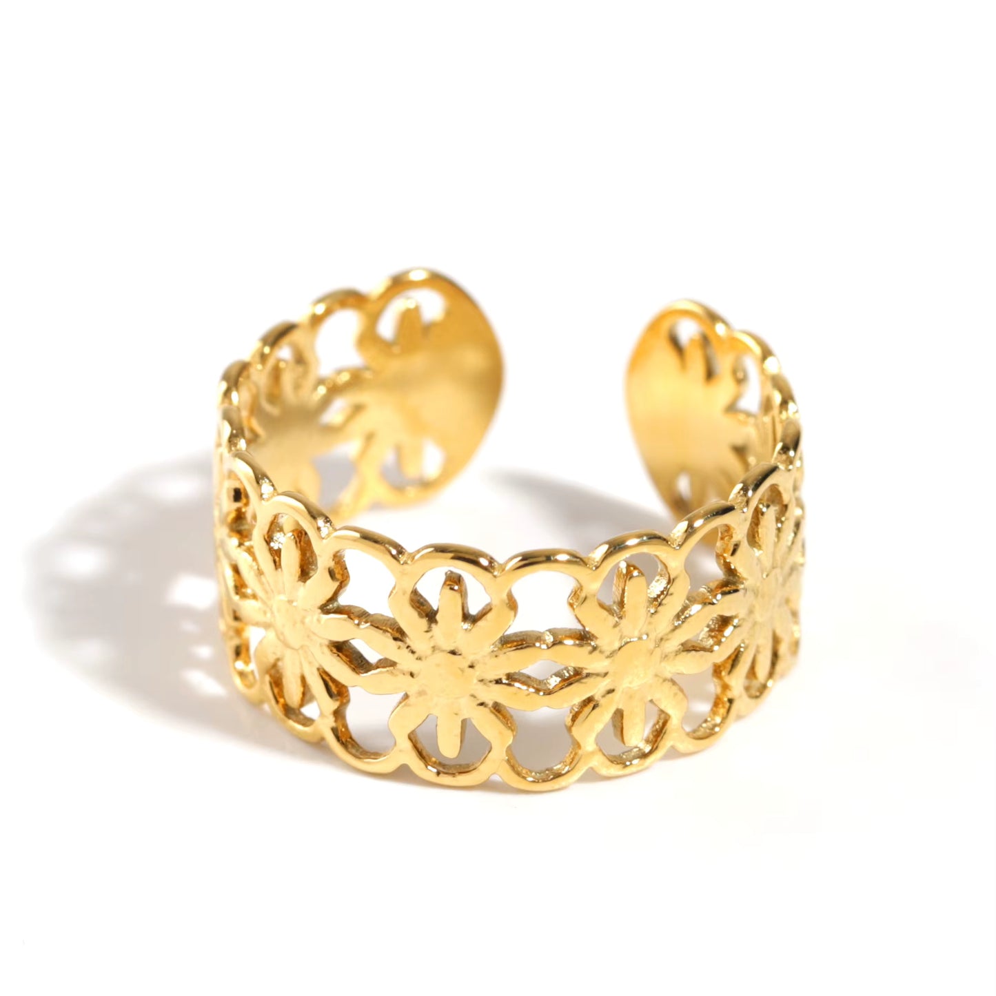 Gold Plated Open Finger Ring