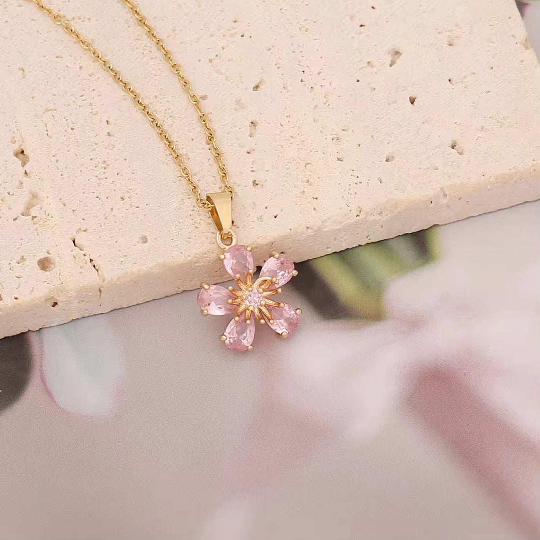 Pink Zircon Necklaces