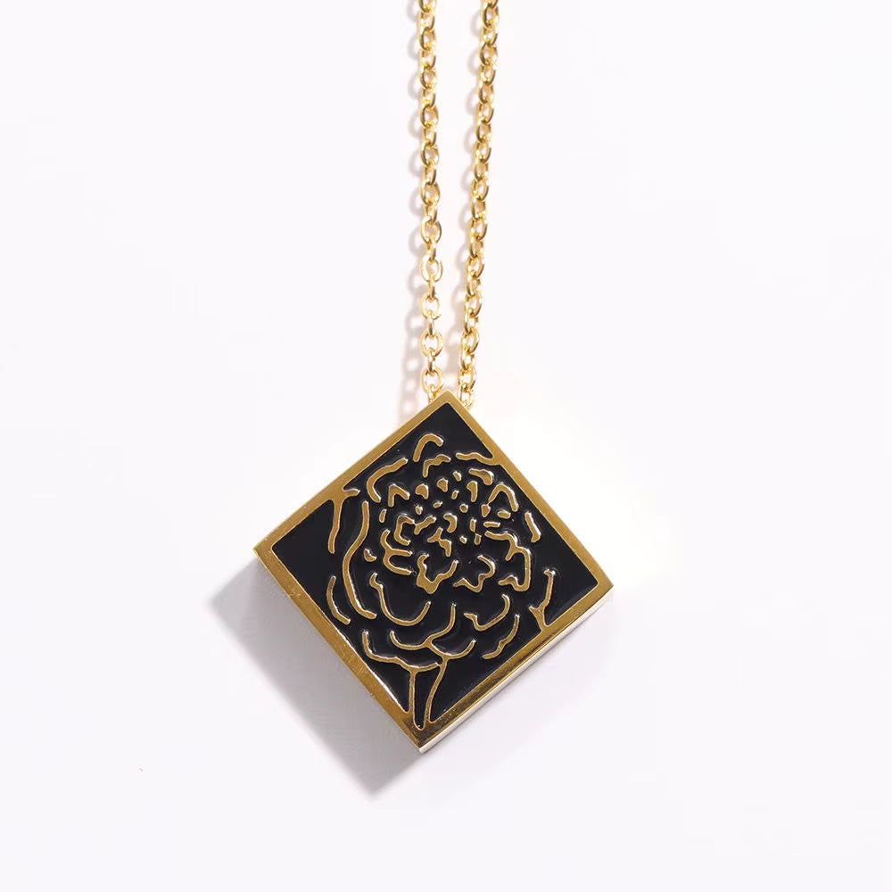 Gold Floral Pendant