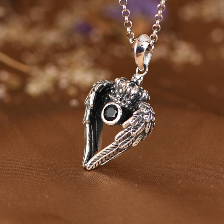 Crown Wings with Zircon Necklace