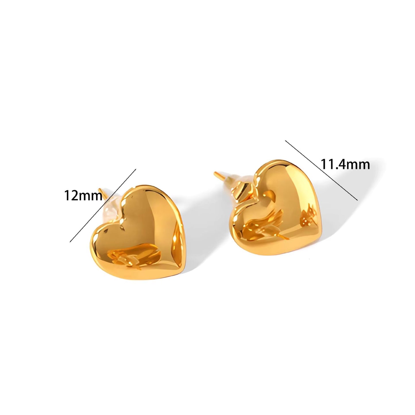 Love Heart Shape Pendant Earrings
