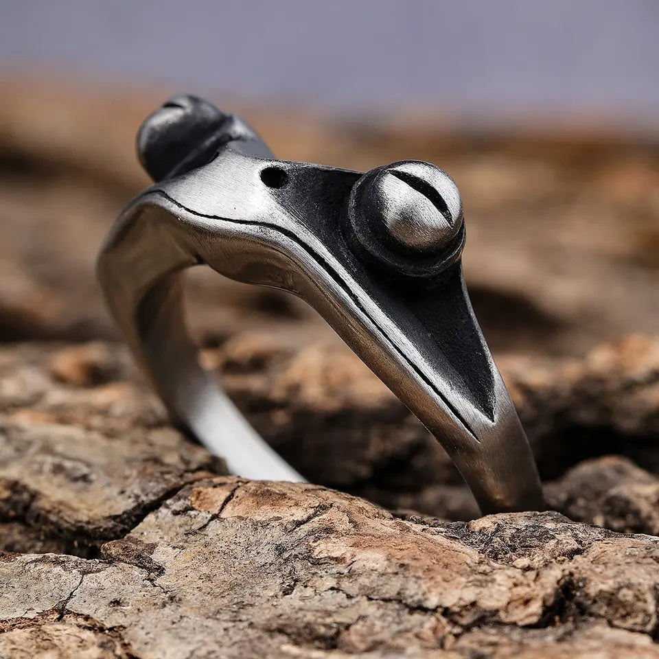 Silver Frog Ring