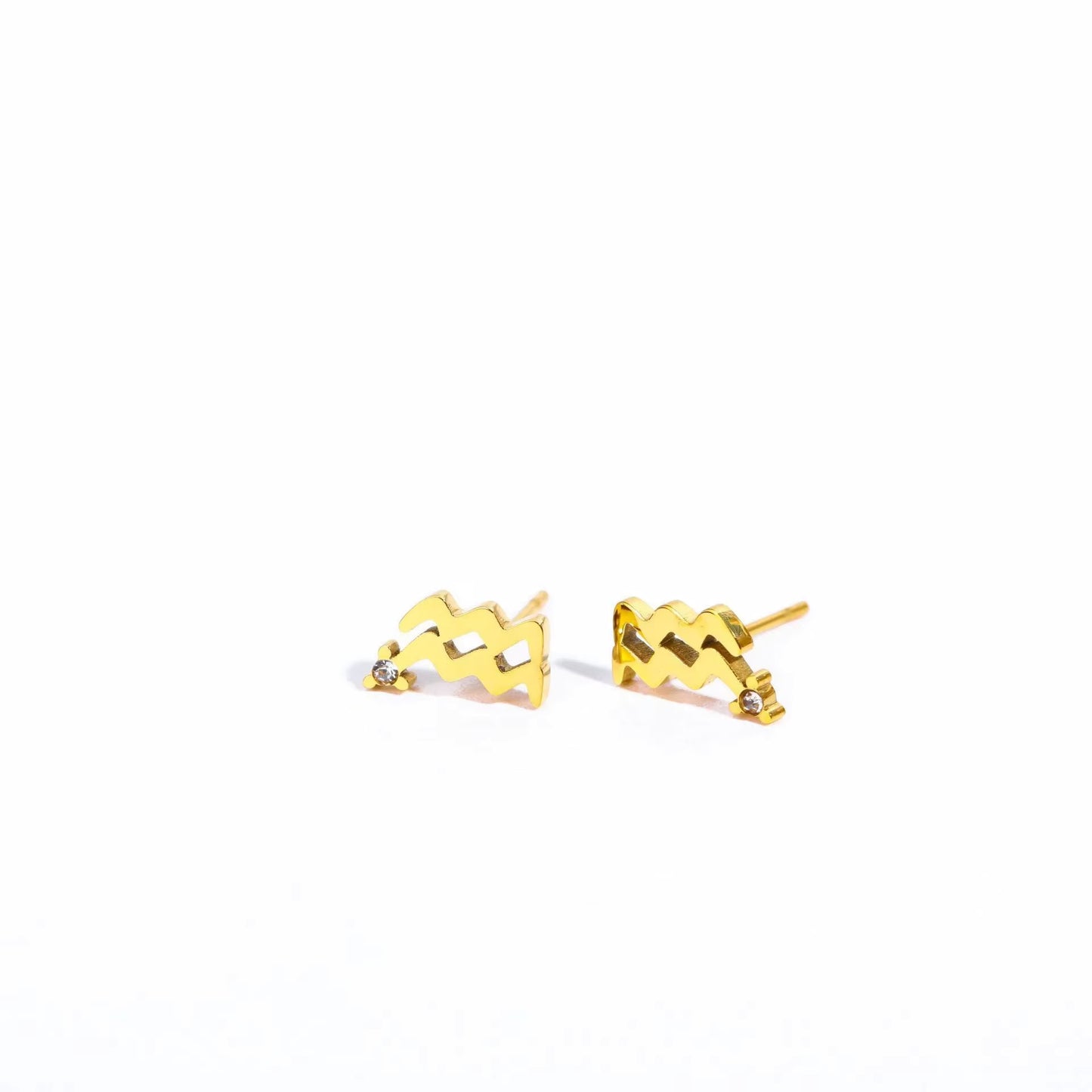 12 Constellations Geometric Stud Earrings