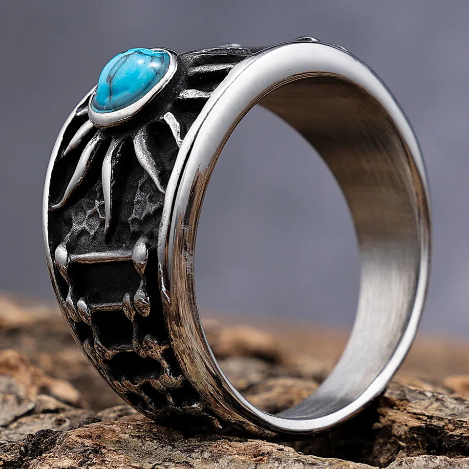Turquoise Sun Stone Ring