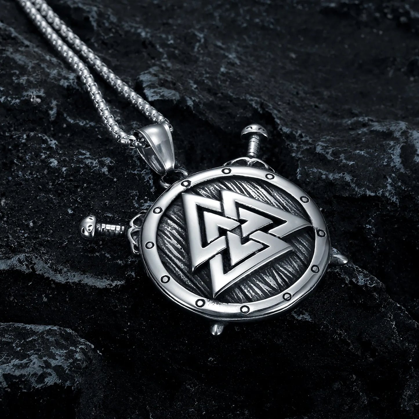 Valknut Shield Pendant