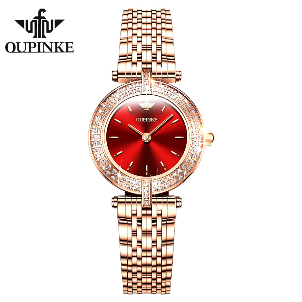 Green and Rose Gold Diamond Watch