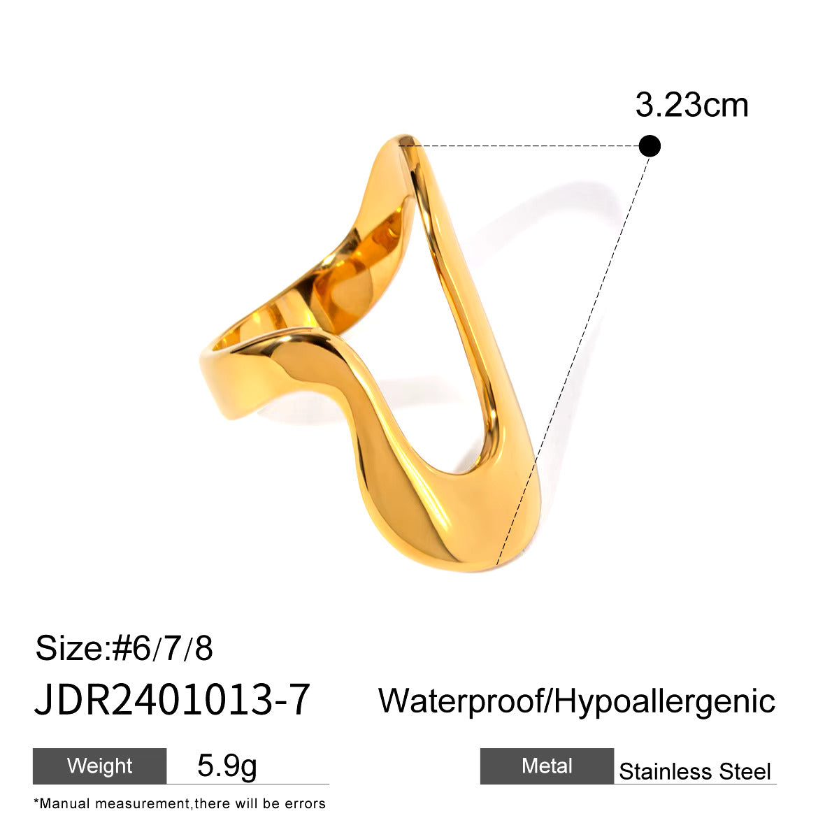 Gold Wave Ring