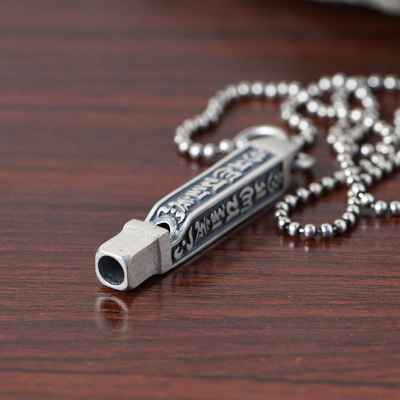 Six Word Scripture Whistle Necklace