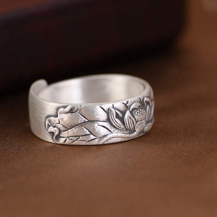 Wide Lotus RIng