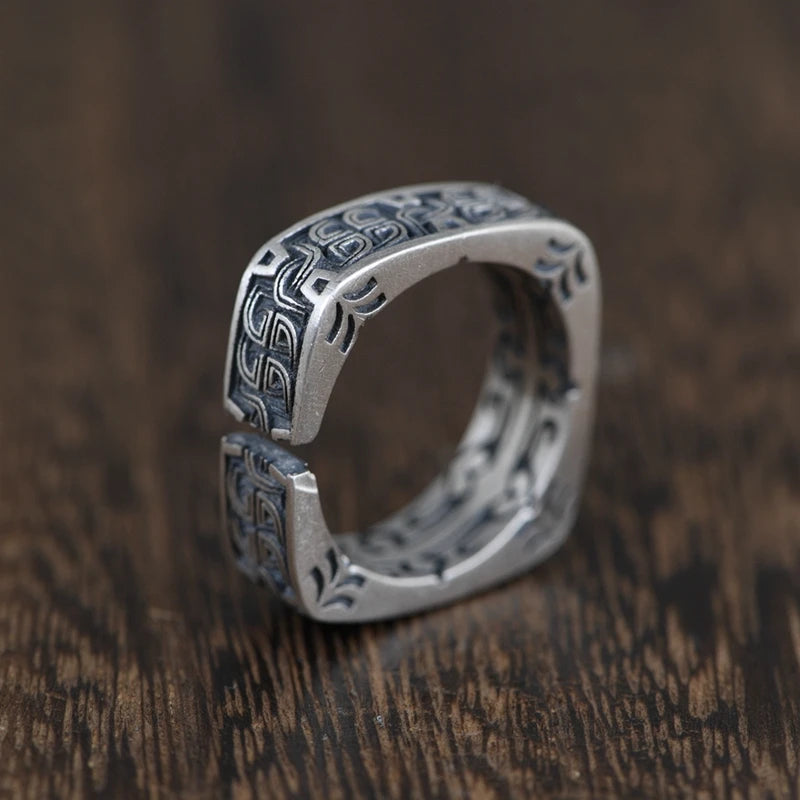 Square Embossed Ring