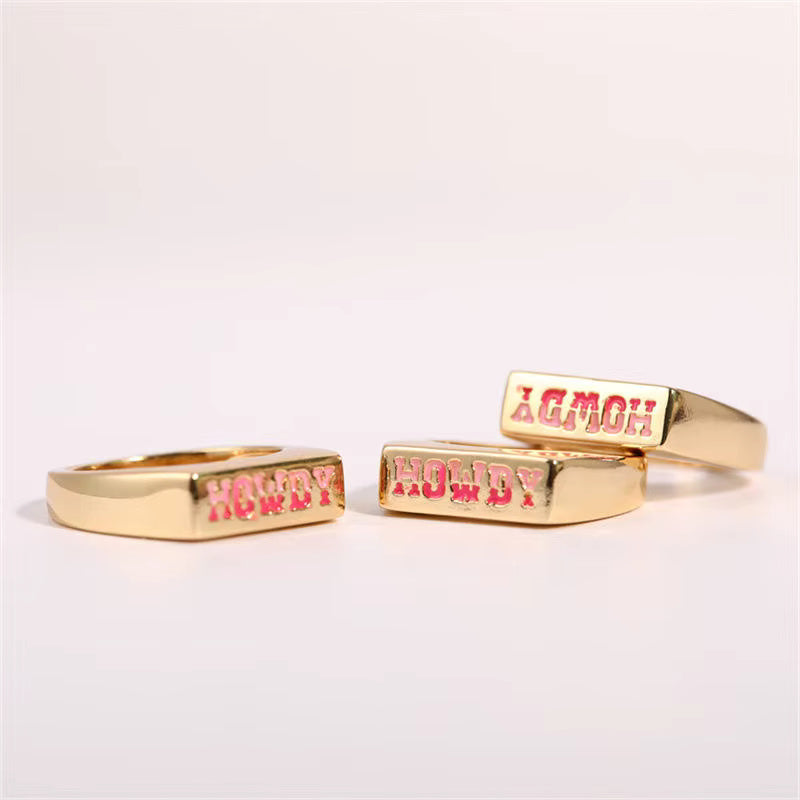 Enamel Heart Ring