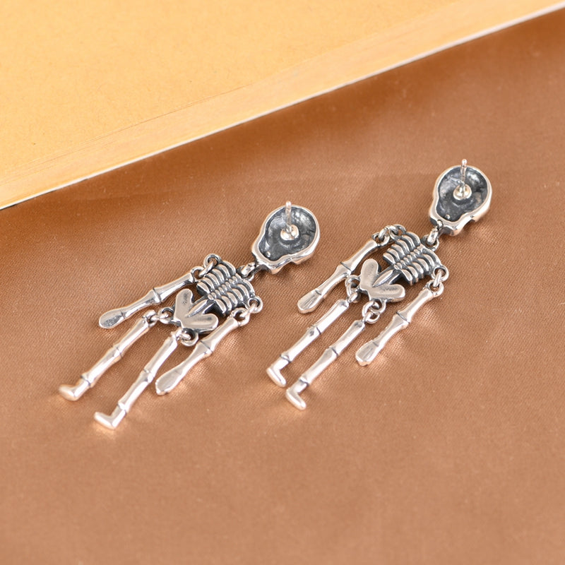 Skull Silver Earrings