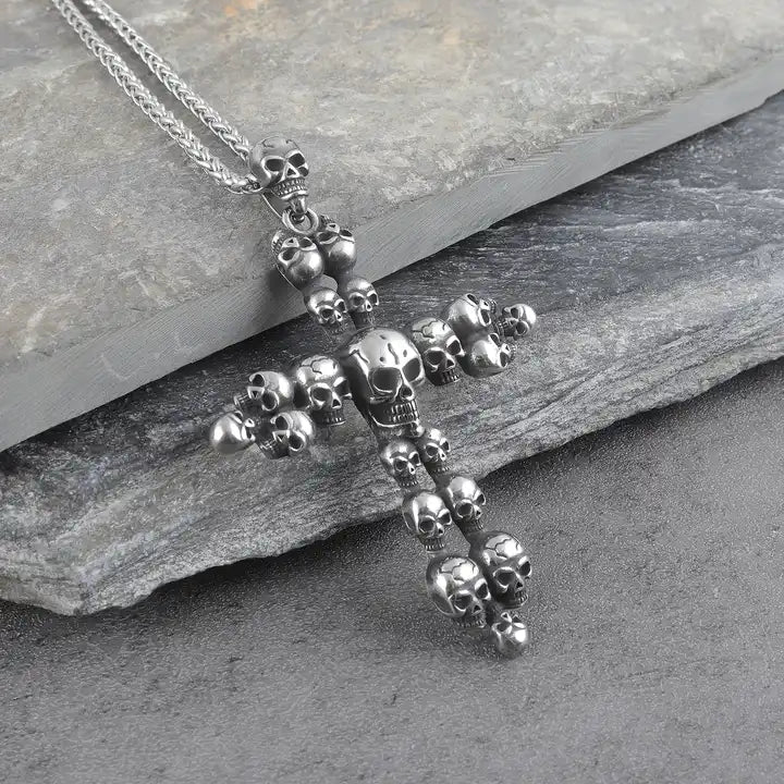 Skull Legion Cross Pendant