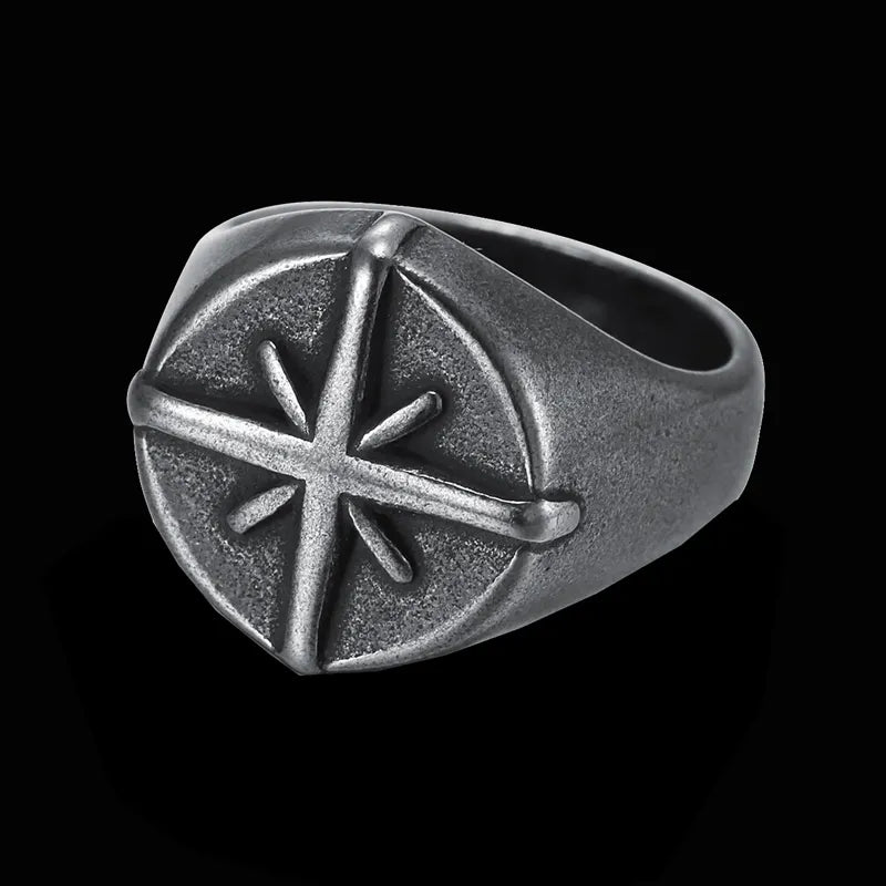 Silver Compass Ring