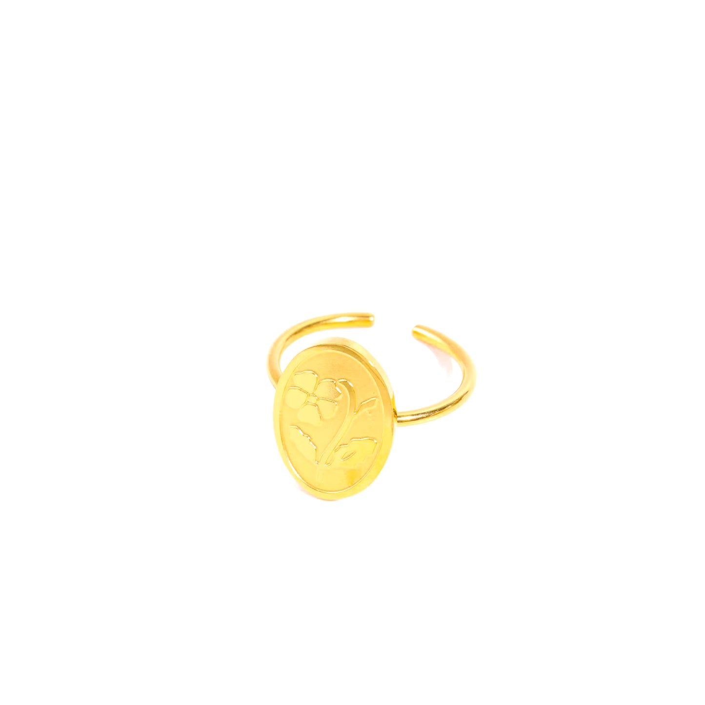 Floral Engraved Ring
