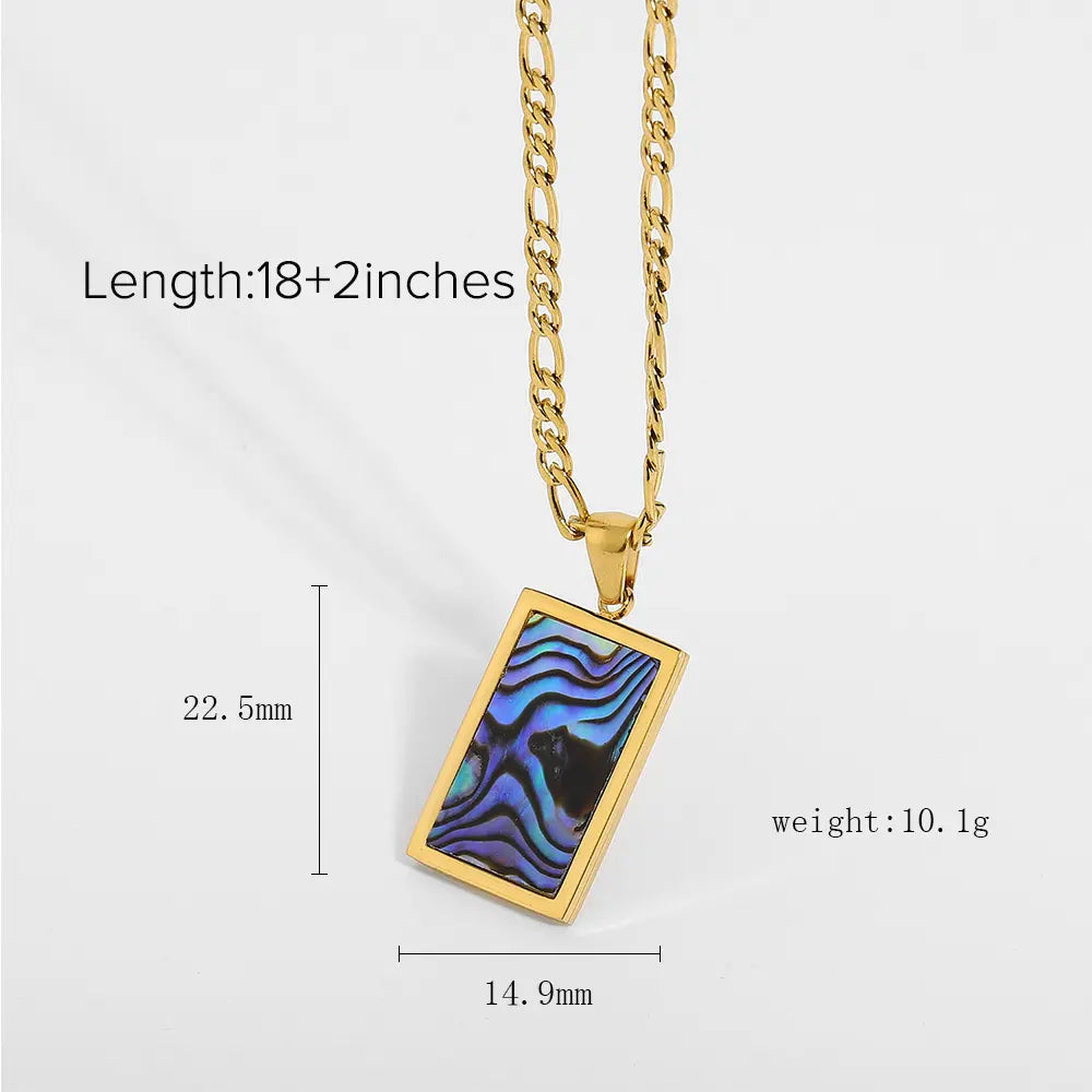 Square Stone Necklace