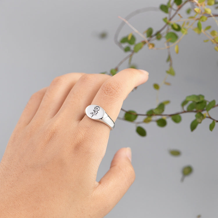 Sunflower Silver Ring