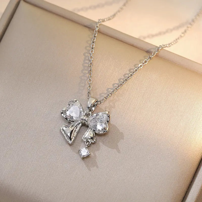 Crystal Bow Pendant