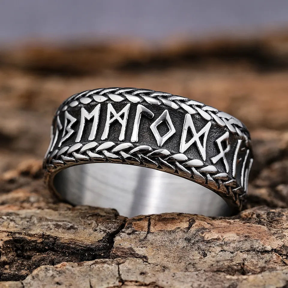 Old Norse Alphabet ring