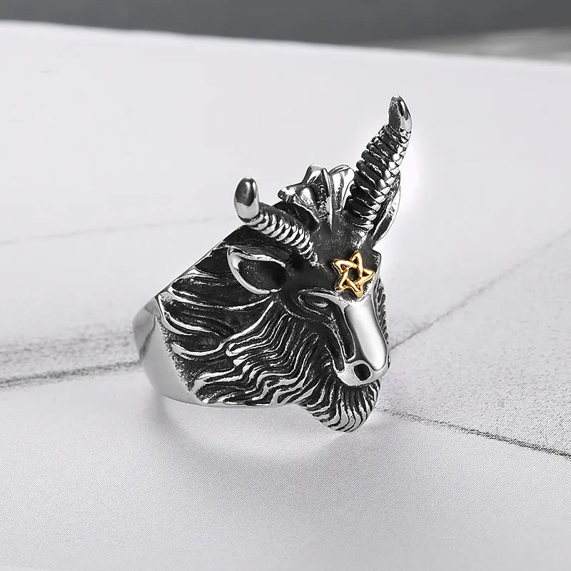 Satanic Goat Ring