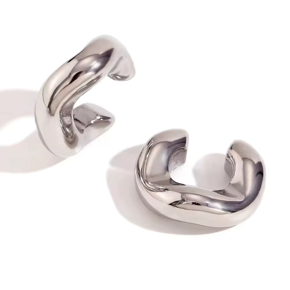 Flower Snake Clip-on Earrings