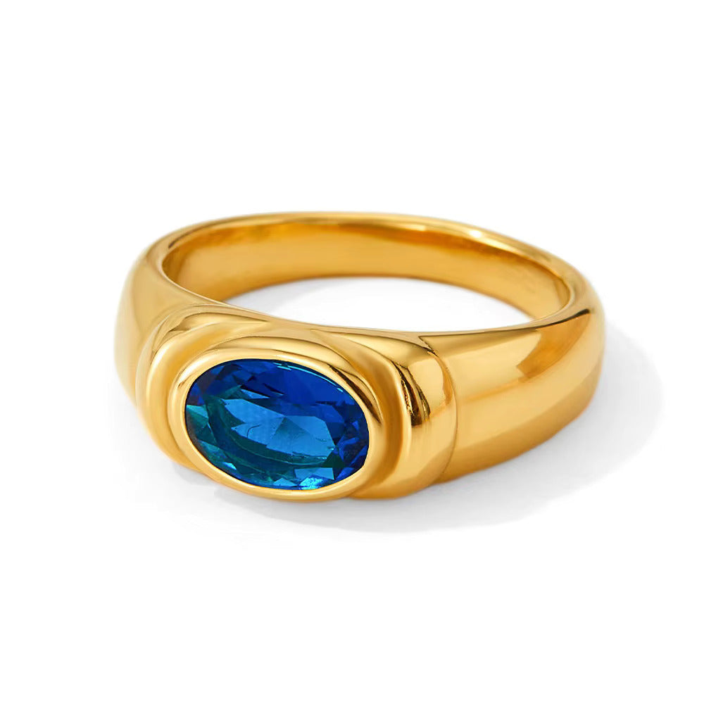 Gold-Plated CZ Ring
