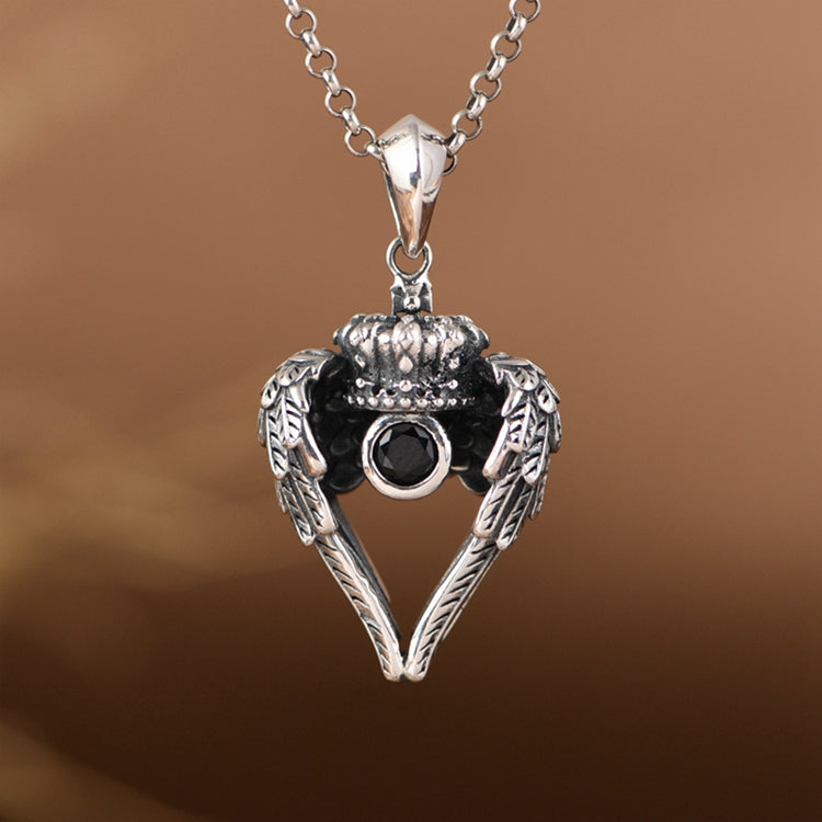 Crown Wings with Zircon Necklace