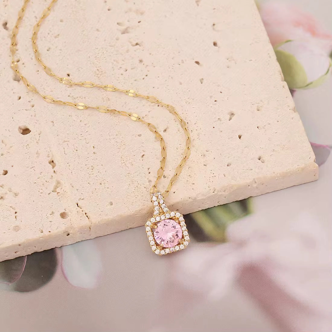 Pink Zircon Necklaces
