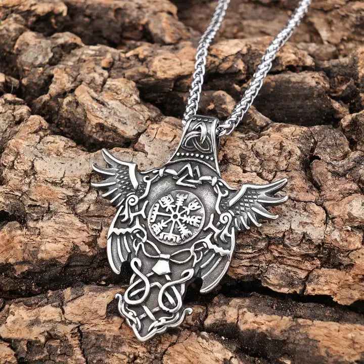 Odin's Ravens Vegvisir Pendant