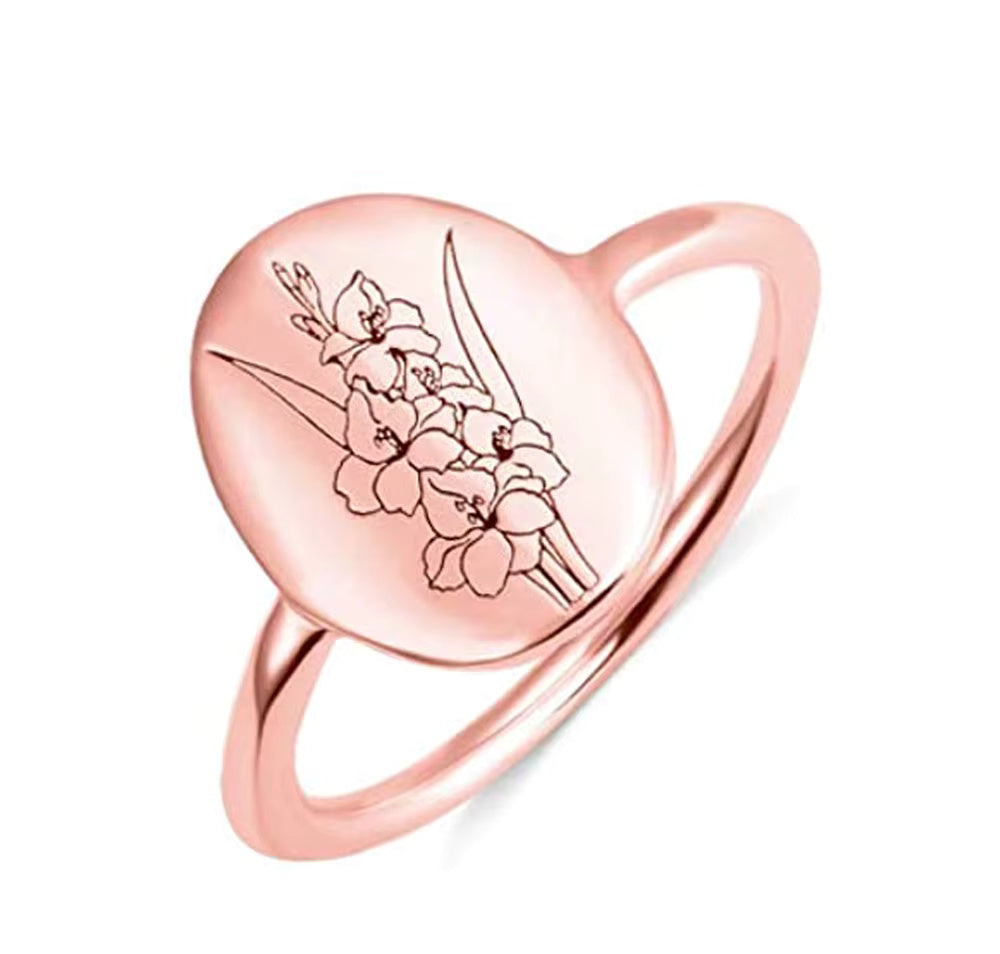 Floral Engraved Rings