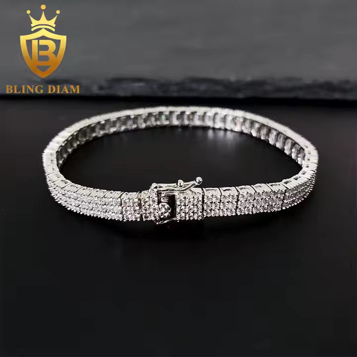 Triple Moissanite Bracelet