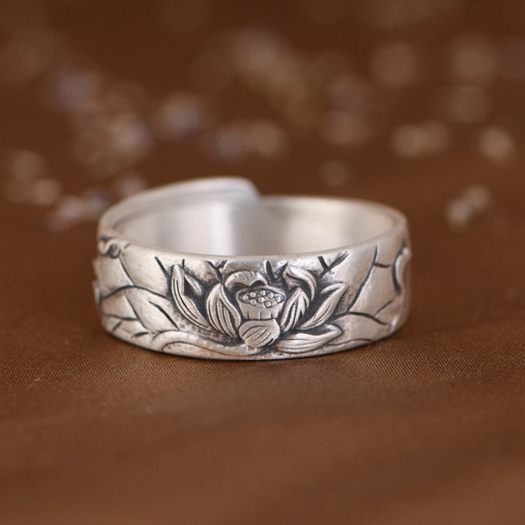 Wide Lotus RIng